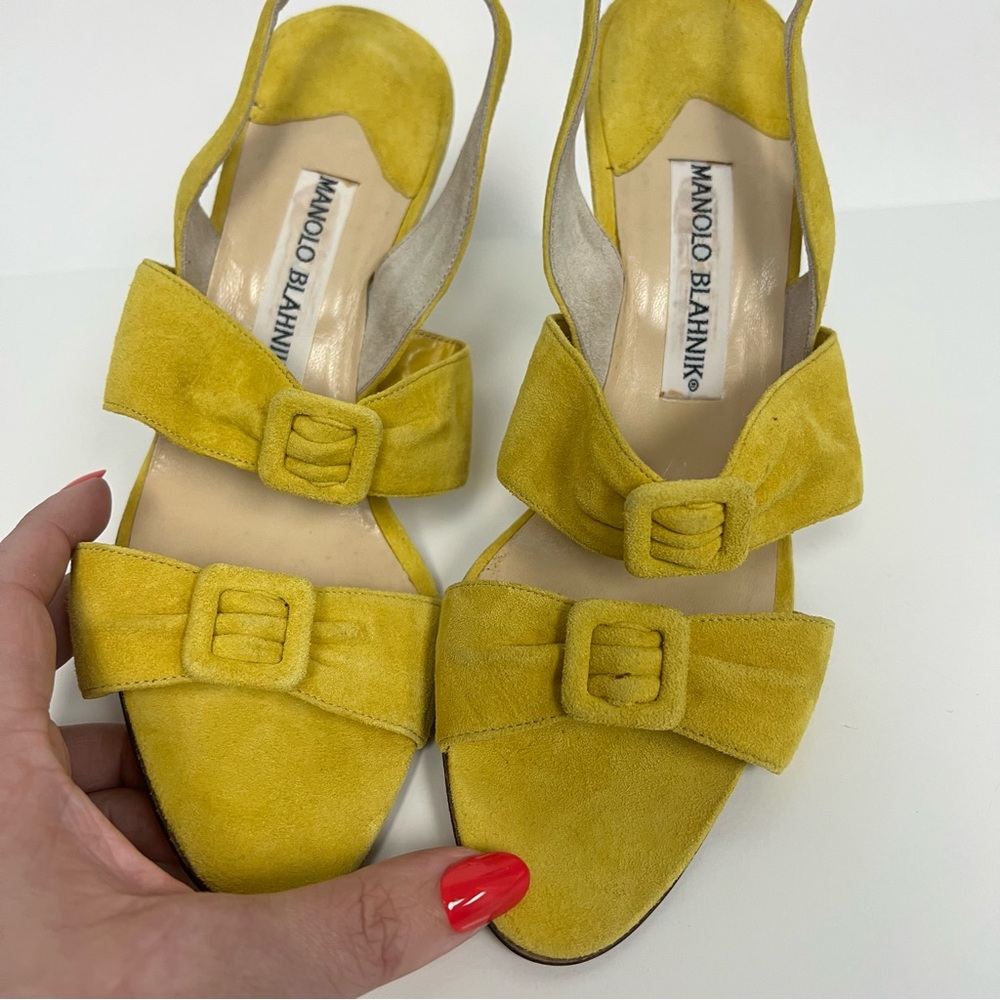 Manolo Blahnik Yellow Heels - Picture 5 of 11